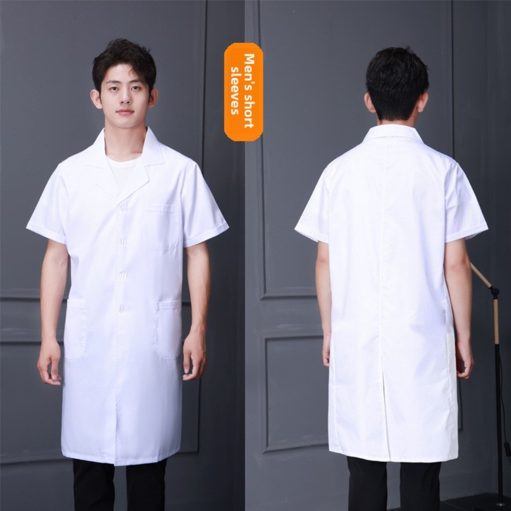معطف مختبر الطبيب بأكمام قصيرة - مراجعة Medical Lab Worker وسعره