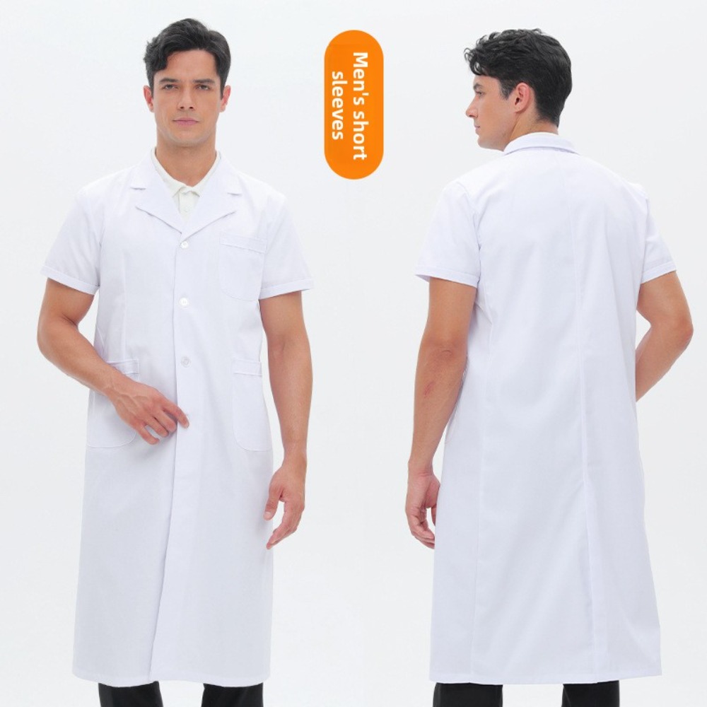 معطف مختبر الطبيب بأكمام قصيرة - مراجعة Medical Lab Worker وسعره