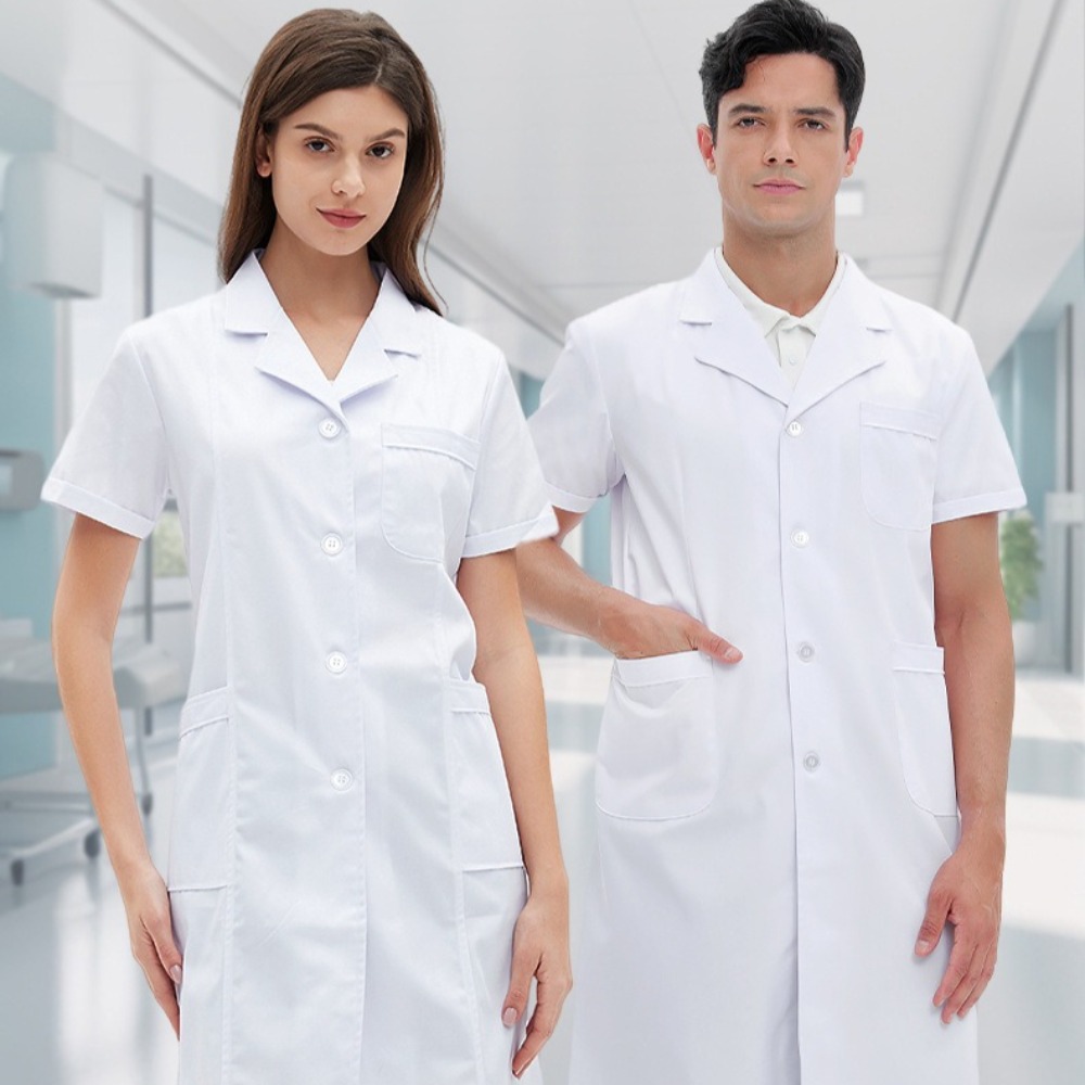 معطف مختبر الطبيب بأكمام قصيرة - مراجعة Medical Lab Worker وسعره