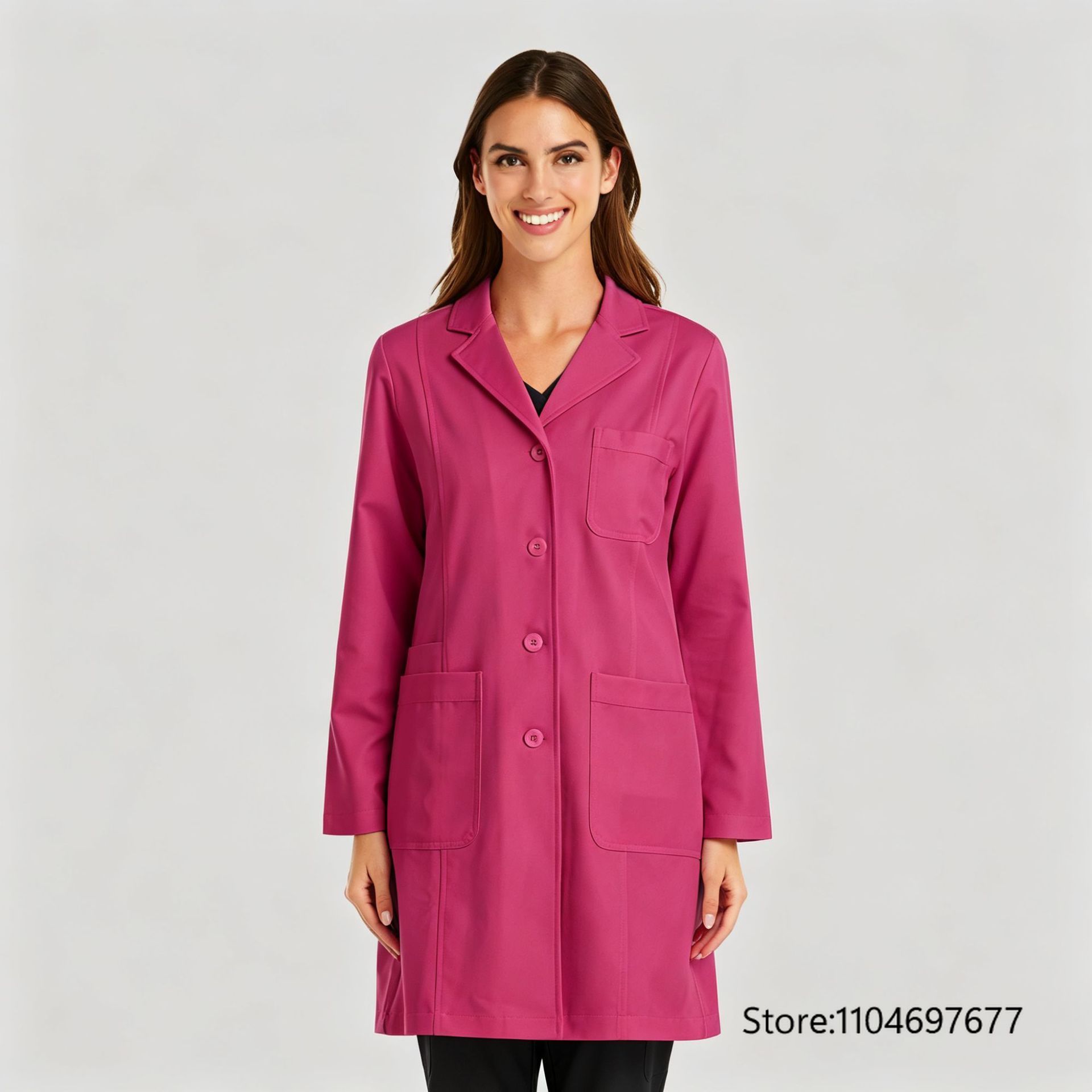 فستان نسائي متعدد الألوان بأكم - مراجعة Medical Lab Gown وسعره