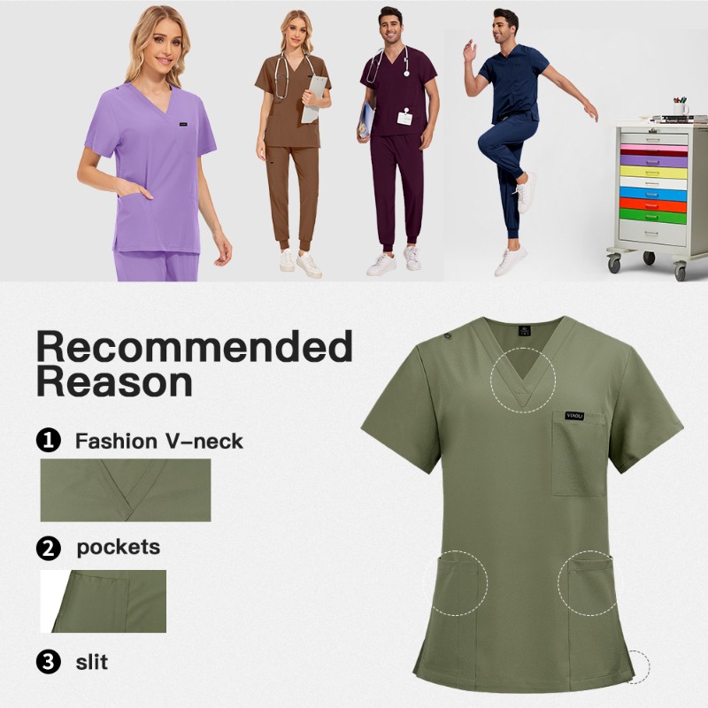 طقم ملابس طبية قصيرة الأكمام ل - مراجعة Medical Lab Gown وسعره